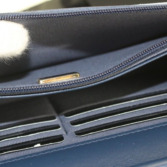 Chanel Shadow Quilted Denim Wallet on Chain WOC Gold HW 2CJ1110 - Picture 10 of 12